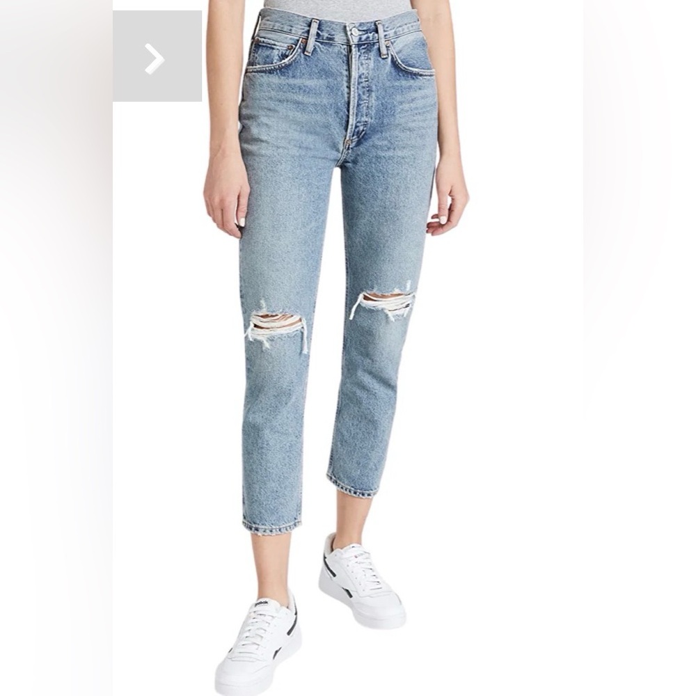 AGOLDE Riley High Rise Straight Crop Jeans Escalate 26